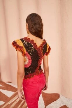 ULLA JOHNSON Magdalena Top - Pomegranate -ULLA JOHNSON Outlet ULLA JOHNSON Magdalena Top POMEGRANATE 0237