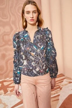 ULLA JOHNSON Manet Blouse - Jet -ULLA JOHNSON Outlet ULLA JOHNSON Manet Blouse JET 03