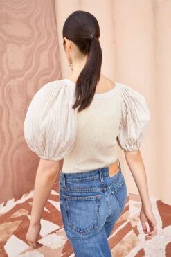 ULLA JOHNSON Marika Top - Cobblestone -ULLA JOHNSON Outlet ULLA JOHNSON Marika Top COBBLESTONE 04