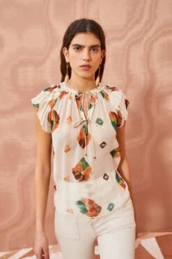 ULLA JOHNSON Marilyn Top - Aurora 7 ULLA JOHNSON Marilyn Top - Aurora -ULLA JOHNSON Outlet ULLA JOHNSON Marilyn Top AURORA 03