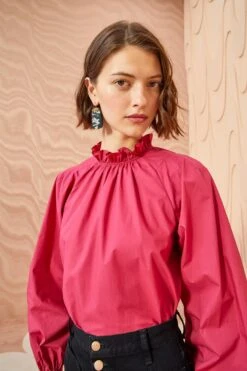 ULLA JOHNSON Marlie Blouse - Rosebud 9 ULLA JOHNSON Marlie Blouse - Rosebud -ULLA JOHNSON Outlet ULLA JOHNSON Marlie Blouse ROSEBUD 05