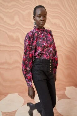 ULLA JOHNSON Marlie Blouse - Zinnia -ULLA JOHNSON Outlet ULLA JOHNSON Marlie Blouse ZINNIA 05