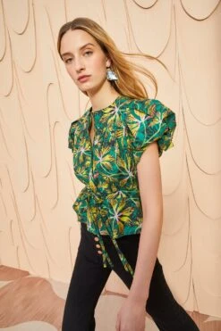 ULLA JOHNSON Mila Top - Tigerlily -ULLA JOHNSON Outlet ULLA JOHNSON Mila Top TIGERLILY 03