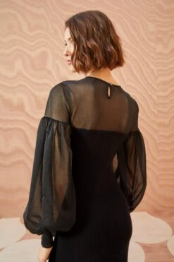 ULLA JOHNSON Milla Dress - Noir -ULLA JOHNSON Outlet ULLA JOHNSON Milla Dress NOIR 0146