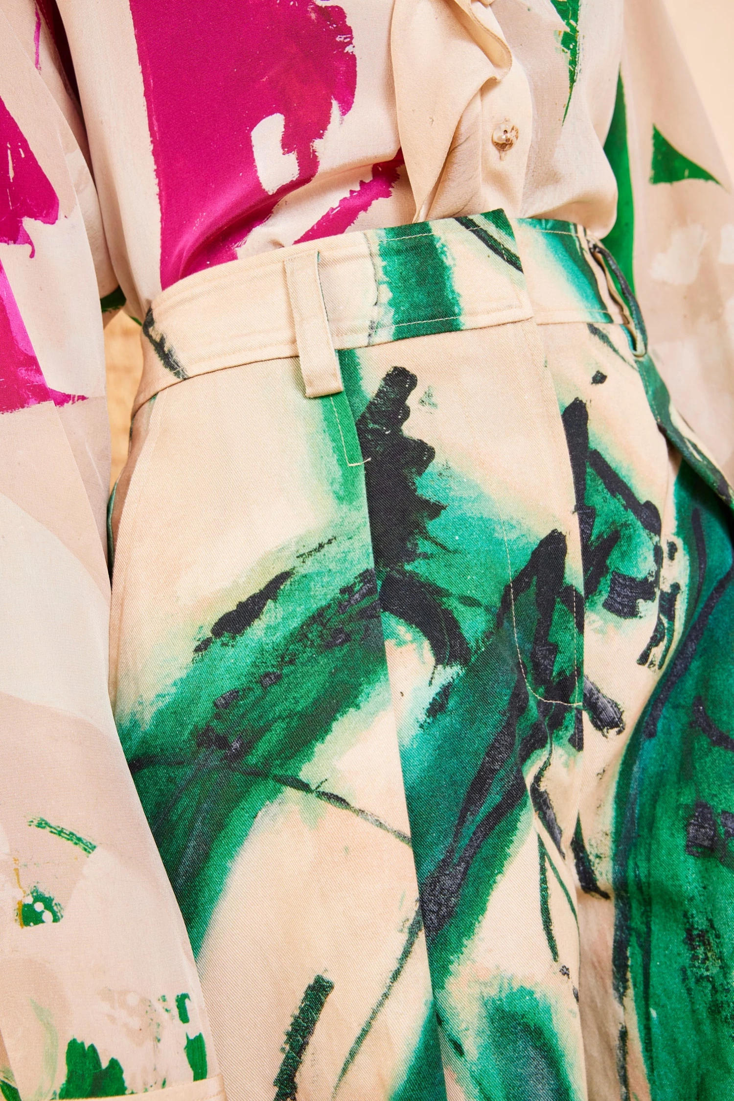 ULLA JOHNSON Mitchell Pant - Portrait In Green 2 ULLA JOHNSON Mitchell Pant - Portrait In Green - Image 2