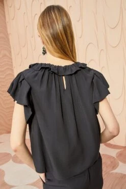 ULLA JOHNSON Monika Top - Noir -ULLA JOHNSON Outlet ULLA JOHNSON Monika Top NOIR 03