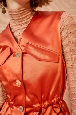 ULLA JOHNSON Monroe Vest - Red Oxide -ULLA JOHNSON Outlet ULLA JOHNSON Monroe Vest REDOXIDE 0087