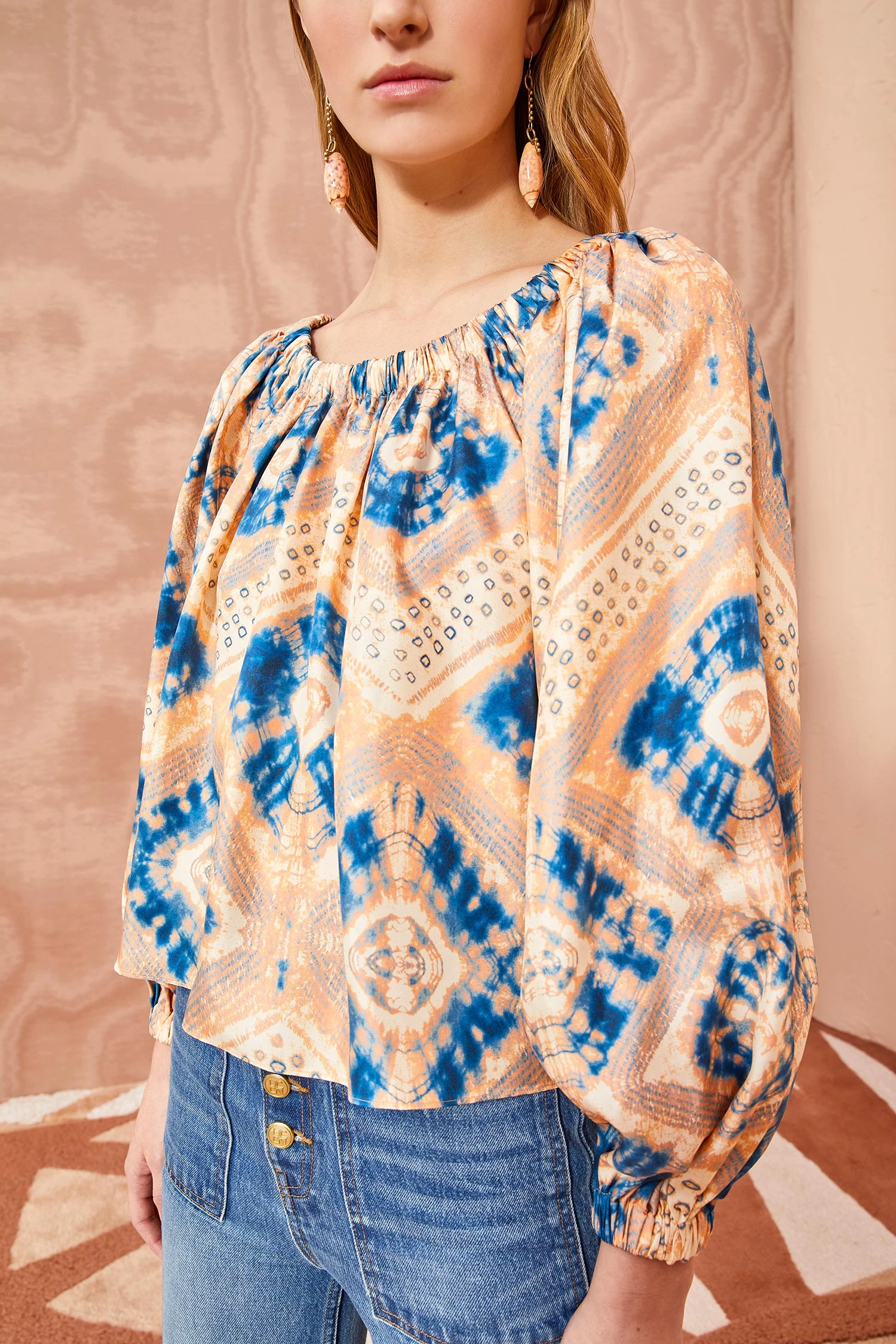 ULLA JOHNSON Nadya Blouse - Fossil 5 ULLA JOHNSON Nadya Blouse - Fossil - Image 5