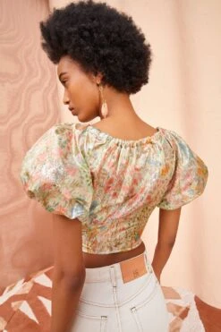 ULLA JOHNSON Nerida Top - Meadow 9 ULLA JOHNSON Nerida Top - Meadow -ULLA JOHNSON Outlet ULLA JOHNSON Nerida Top MEADOW 0132