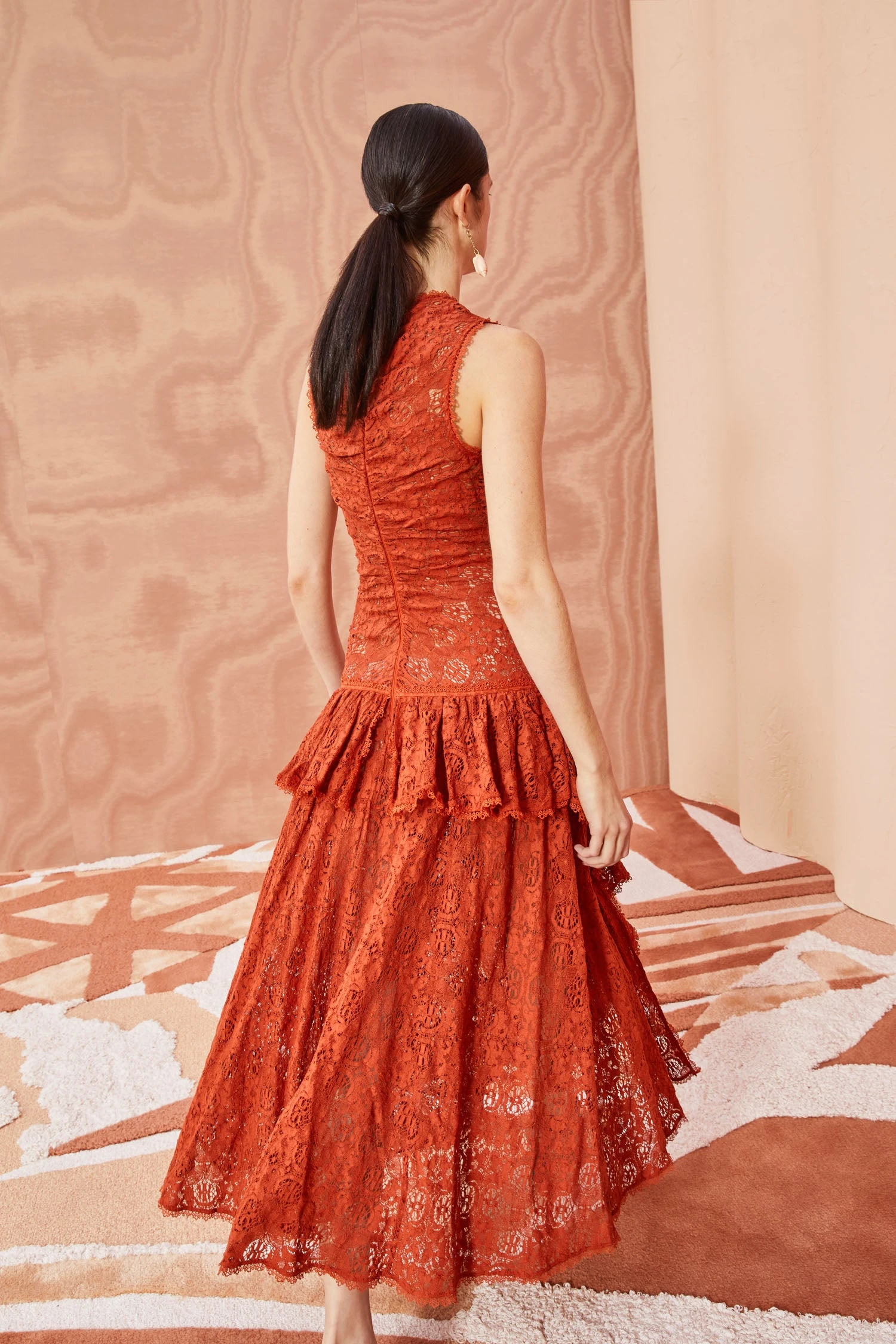 ULLA JOHNSON Odile Dress - Paprika 3 ULLA JOHNSON Odile Dress - Paprika - Image 3