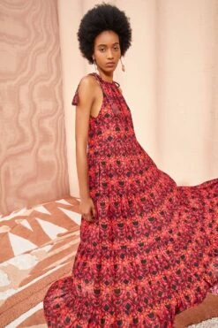 ULLA JOHNSON Ottavia Coverup - Wild Rose 9 ULLA JOHNSON Ottavia Coverup - Wild Rose -ULLA JOHNSON Outlet ULLA JOHNSON Ottavia Coverup WILD ROSE 05