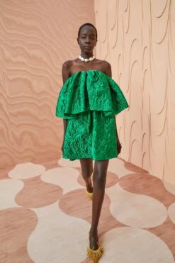 ULLA JOHNSON Oui Dress - Emerald -ULLA JOHNSON Outlet ULLA JOHNSON Oui Dress EMERALD 01 MAIN