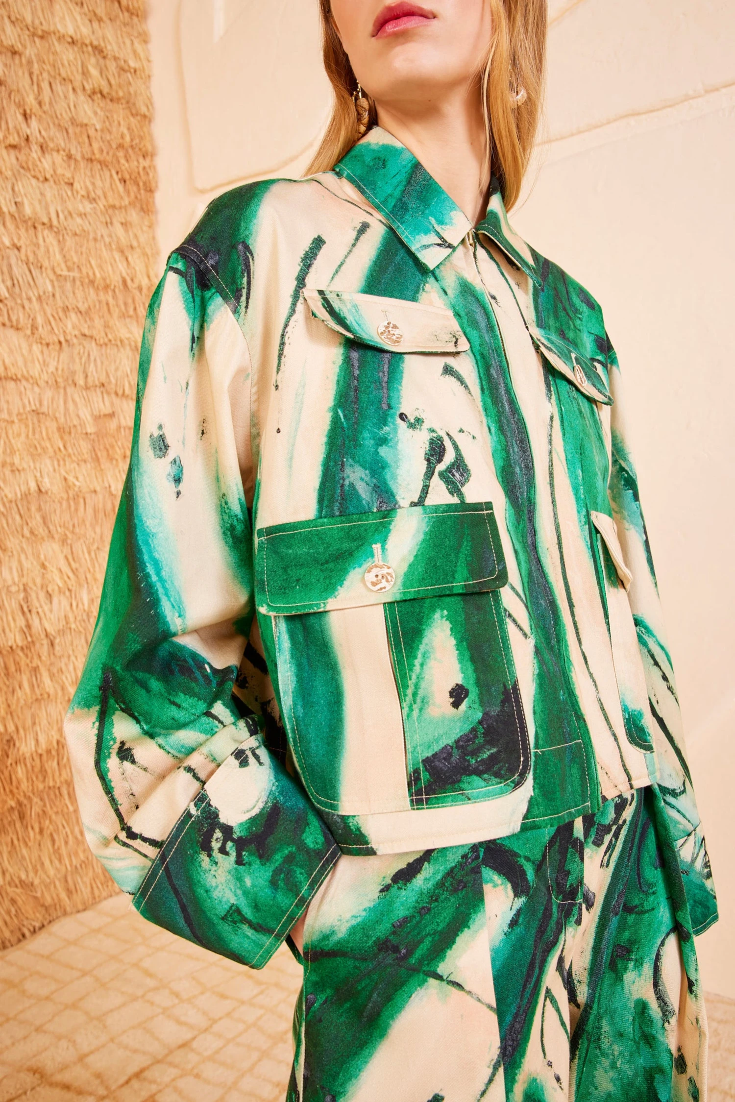 ULLA JOHNSON Painter Jacket - Portrait In Green 2 ULLA JOHNSON Painter Jacket - Portrait In Green - Image 2