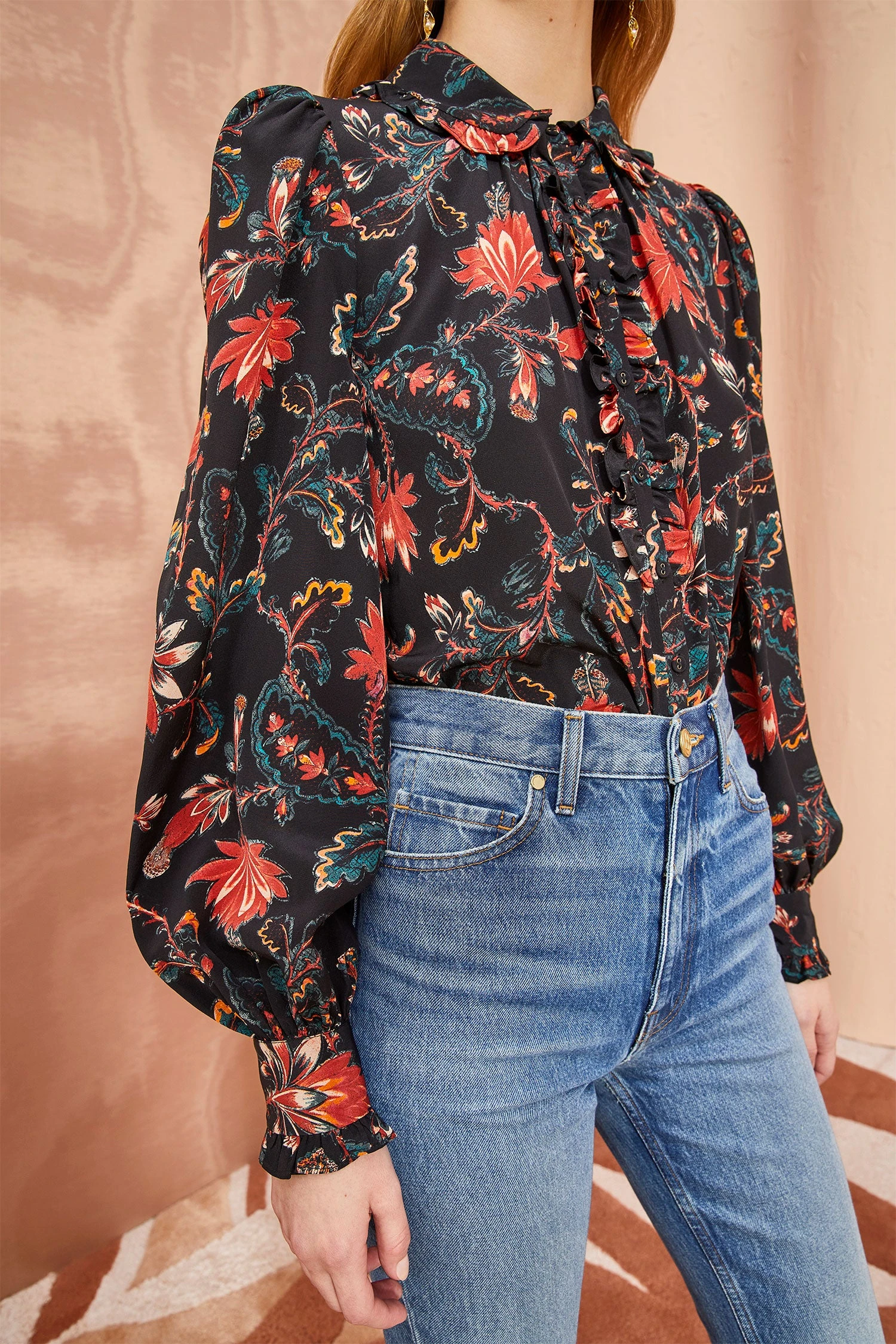 ULLA JOHNSON Philipa Blouse - Obsidian 4 ULLA JOHNSON Philipa Blouse - Obsidian - Image 4