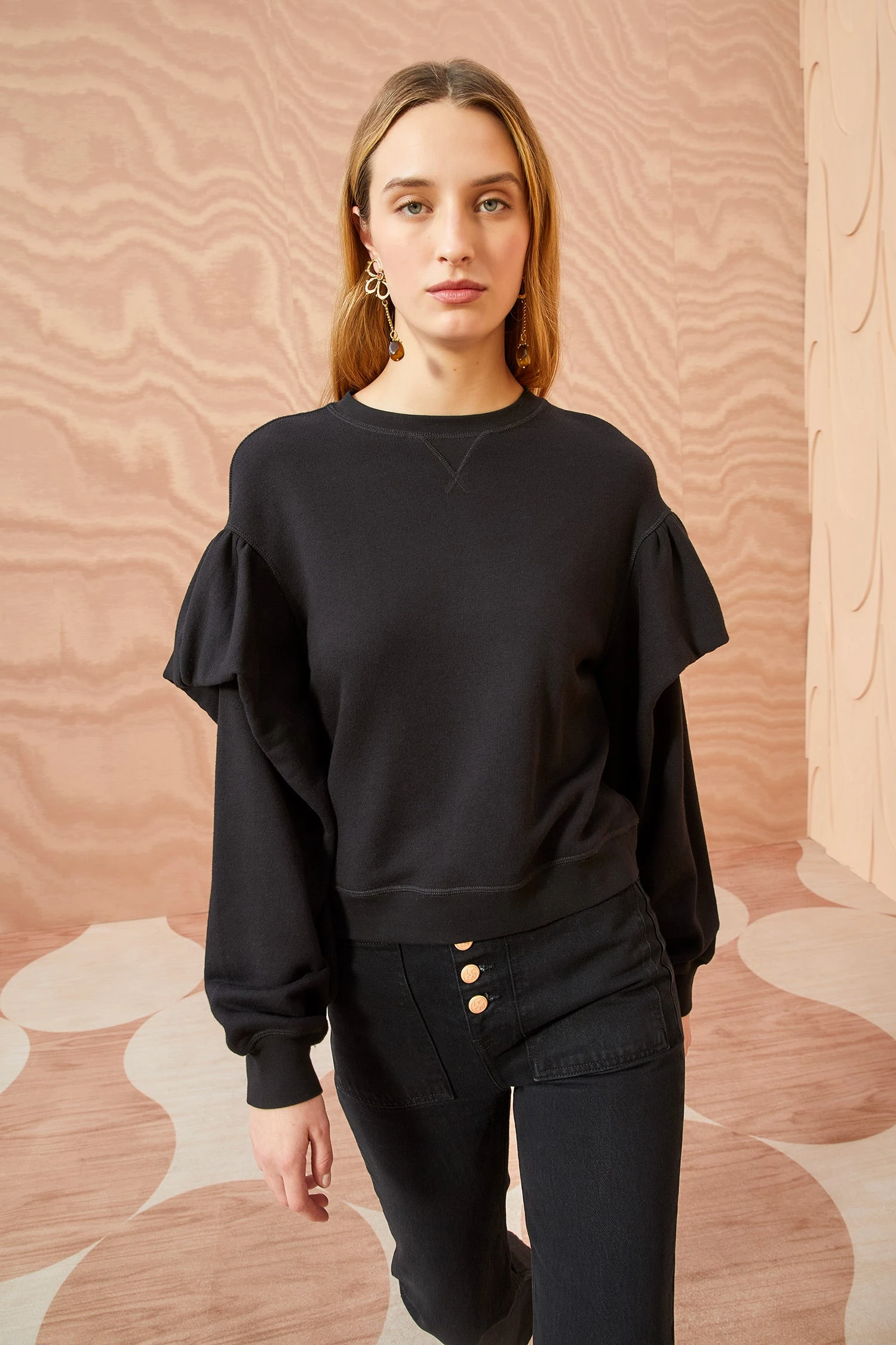 ULLA JOHNSON Pilar Pullover - Noir 1 ULLA JOHNSON Pilar Pullover - Noir