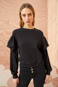 ULLA JOHNSON Pilar Pullover - Noir 9 ULLA JOHNSON Pilar Pullover - Noir -ULLA JOHNSON Outlet ULLA JOHNSON Pilar Pullover NOIR 05