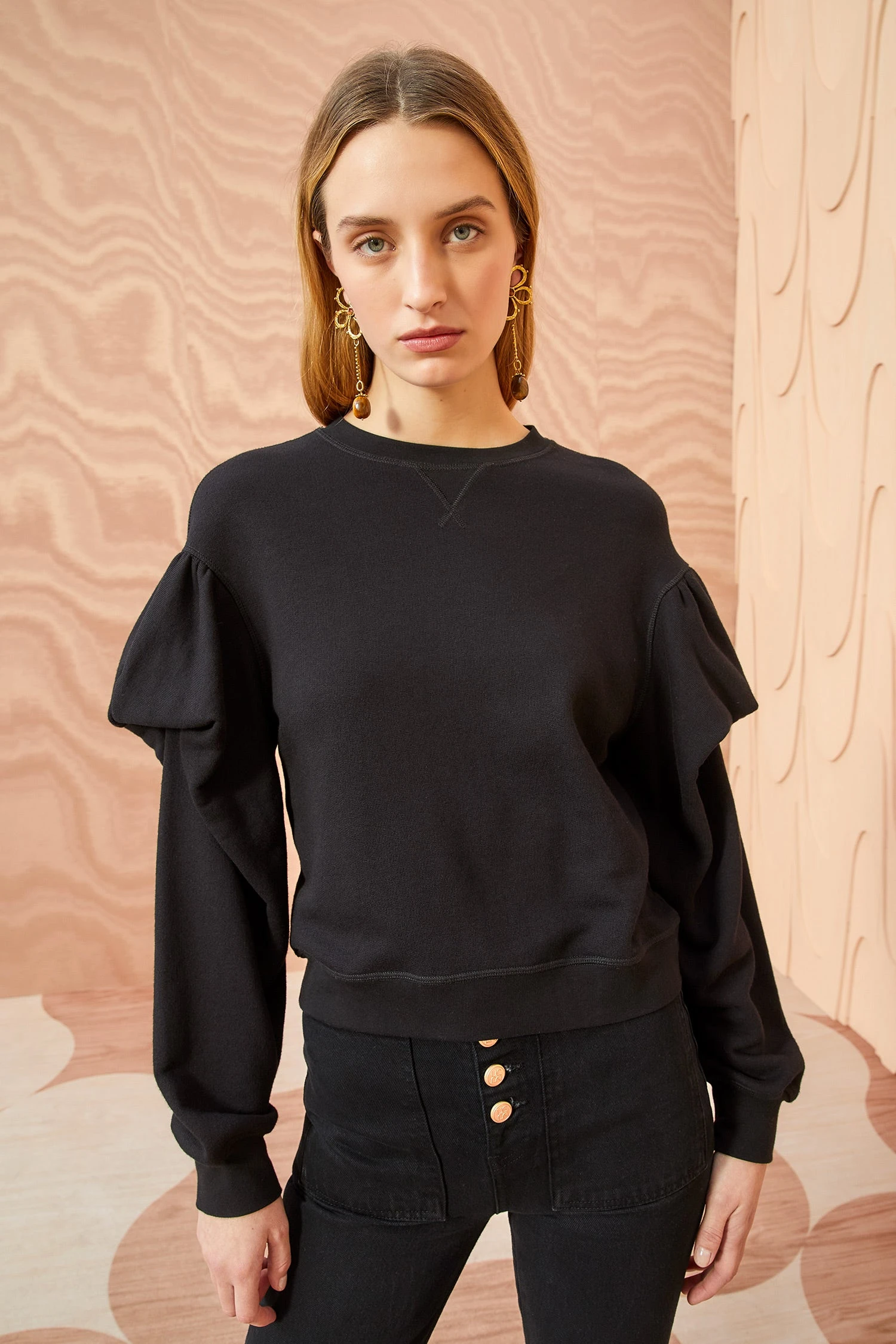 ULLA JOHNSON Pilar Pullover - Noir 5 ULLA JOHNSON Pilar Pullover - Noir - Image 5