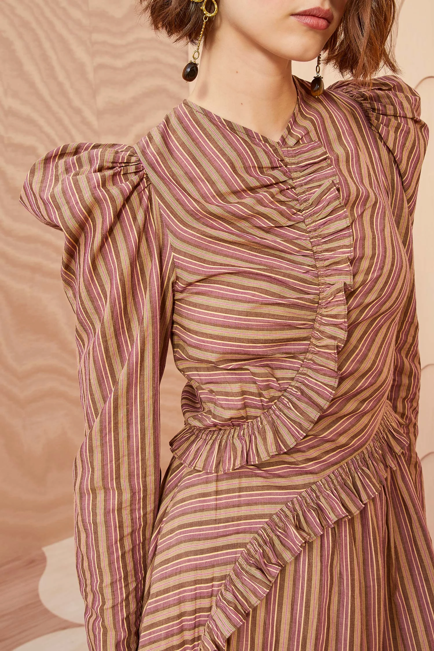 ULLA JOHNSON Prudence Dress - Mulberry 2 ULLA JOHNSON Prudence Dress - Mulberry - Image 2