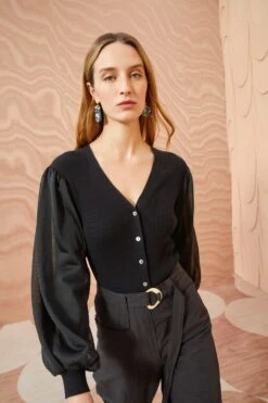 ULLA JOHNSON Quinn Cardigan - Noir 8 ULLA JOHNSON Quinn Cardigan - Noir -ULLA JOHNSON Outlet ULLA JOHNSON Quinn Cardigan NOIR 0128