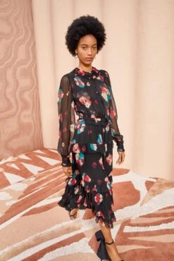 ULLA JOHNSON Reina Dress - Nocturne 9 ULLA JOHNSON Reina Dress - Nocturne -ULLA JOHNSON Outlet ULLA JOHNSON Reina Dress NOCTURNE 05