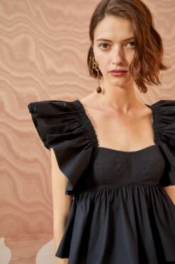 ULLA JOHNSON Romi Top - Noir -ULLA JOHNSON Outlet ULLA JOHNSON Romi Top NOIR 05