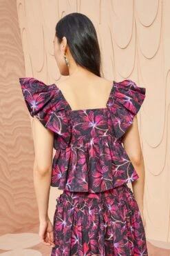 ULLA JOHNSON Romi Top - Zinnia 7 ULLA JOHNSON Romi Top - Zinnia -ULLA JOHNSON Outlet ULLA JOHNSON Romi Top ZINNIA 03