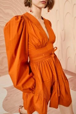 ULLA JOHNSON Rosalind Dress - Saffron 8 ULLA JOHNSON Rosalind Dress - Saffron -ULLA JOHNSON Outlet ULLA JOHNSON Rosalind Dress SAFFRON 05