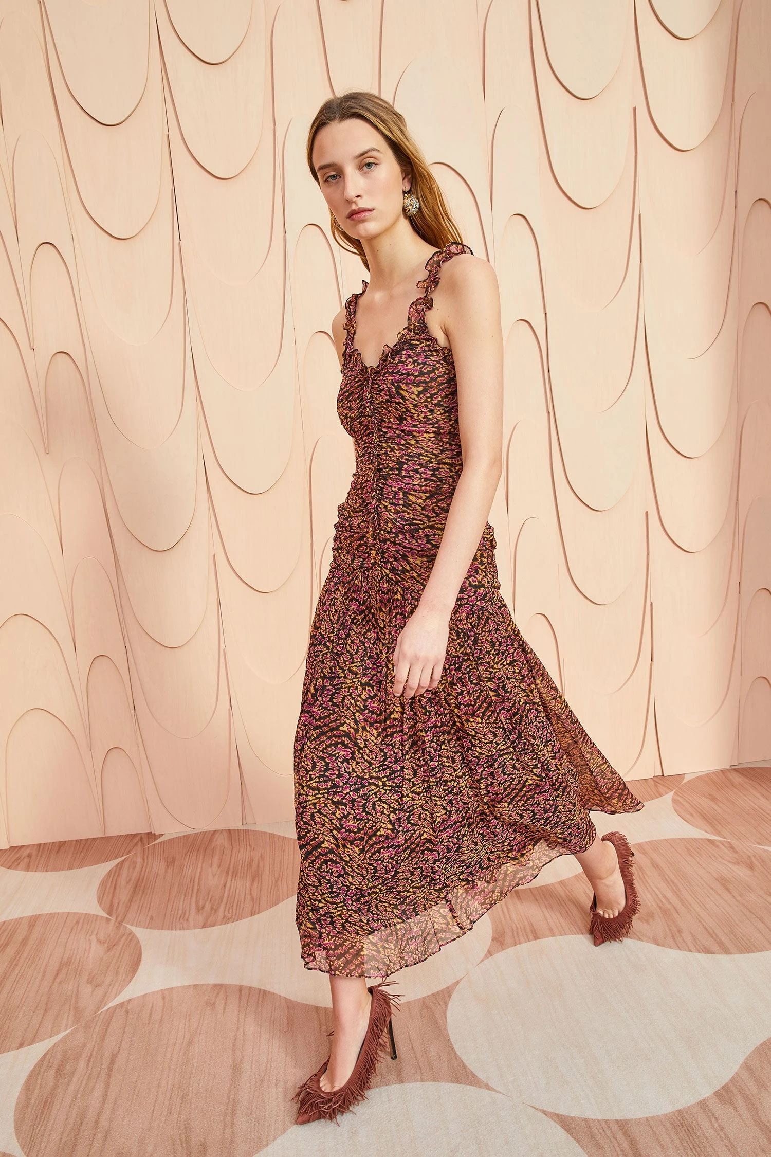 ULLA JOHNSON Rosaria Dress - Pomegranate 5 ULLA JOHNSON Rosaria Dress - Pomegranate - Image 5