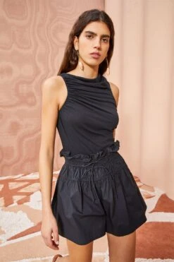 ULLA JOHNSON Rylan Short - Noir -ULLA JOHNSON Outlet ULLA JOHNSON Rylan Short NOIR 01 MAIN