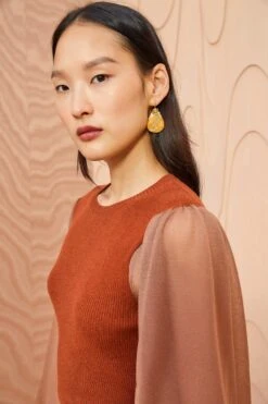 ULLA JOHNSON Sabrina Pullover - Redwood -ULLA JOHNSON Outlet ULLA JOHNSON Sabrina Pullover REDWOOD 0164