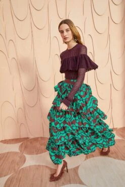 ULLA JOHNSON Samira Skirt - Malachite 9 ULLA JOHNSON Samira Skirt - Malachite -ULLA JOHNSON Outlet ULLA JOHNSON Samira Skirt MALACHITE 03