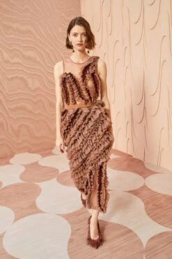 ULLA JOHNSON Sarafina Skirt - Umber