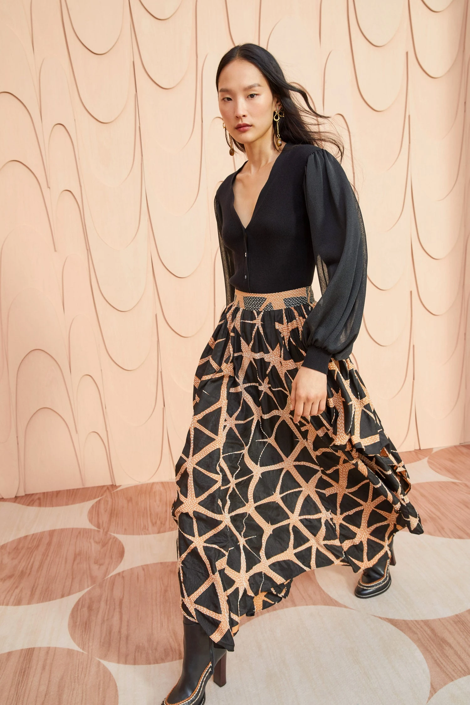 ULLA JOHNSON Savita Skirt - Onyx 6 ULLA JOHNSON Savita Skirt - Onyx - Image 6