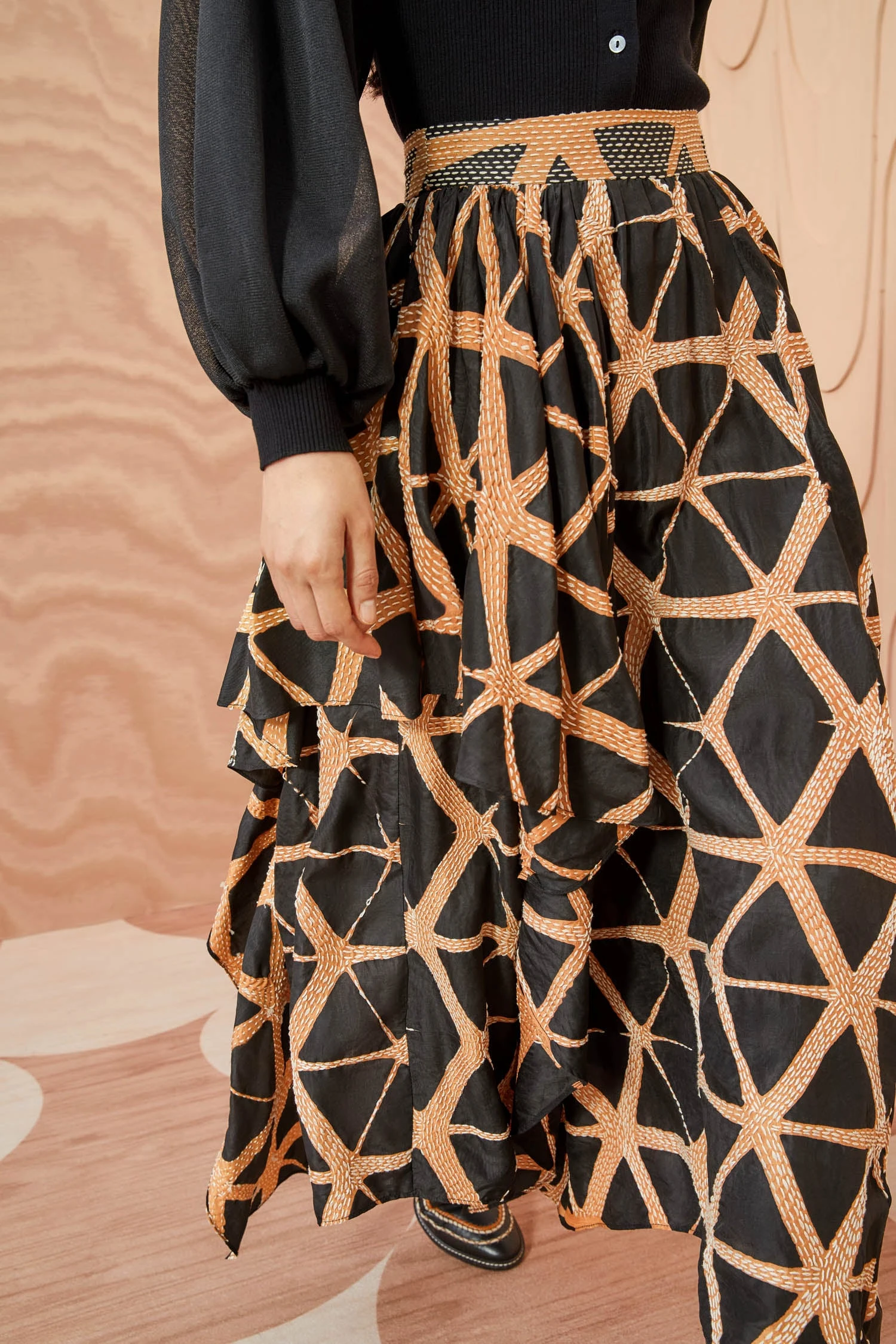 ULLA JOHNSON Savita Skirt - Onyx 3 ULLA JOHNSON Savita Skirt - Onyx - Image 3