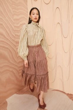 ULLA JOHNSON Severine Skirt - Mulberry 7 ULLA JOHNSON Severine Skirt - Mulberry -ULLA JOHNSON Outlet ULLA JOHNSON Severine Skirt MULBERRY 0065