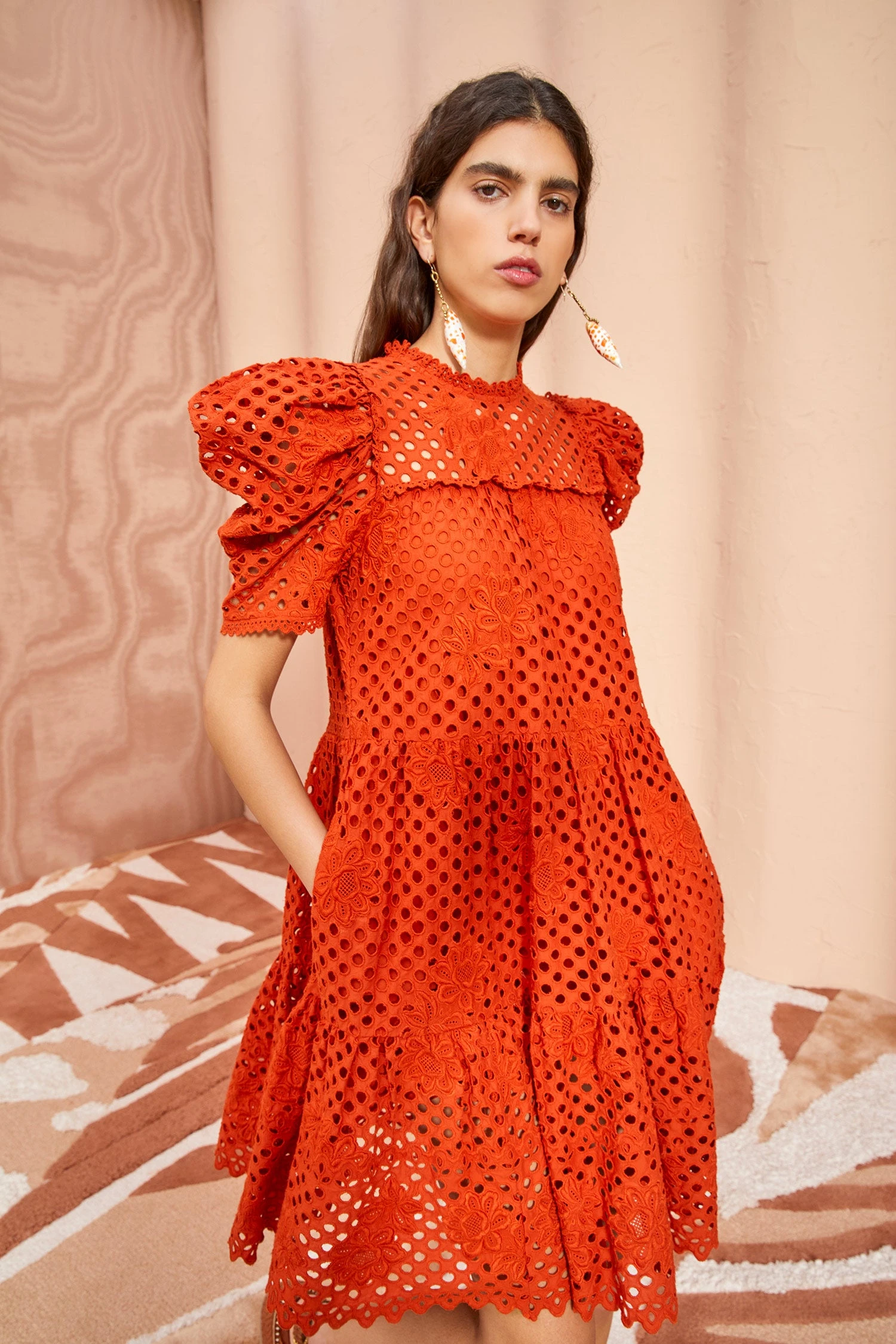 ULLA JOHNSON Simone Dress - Terracotta 1 ULLA JOHNSON Simone Dress - Terracotta