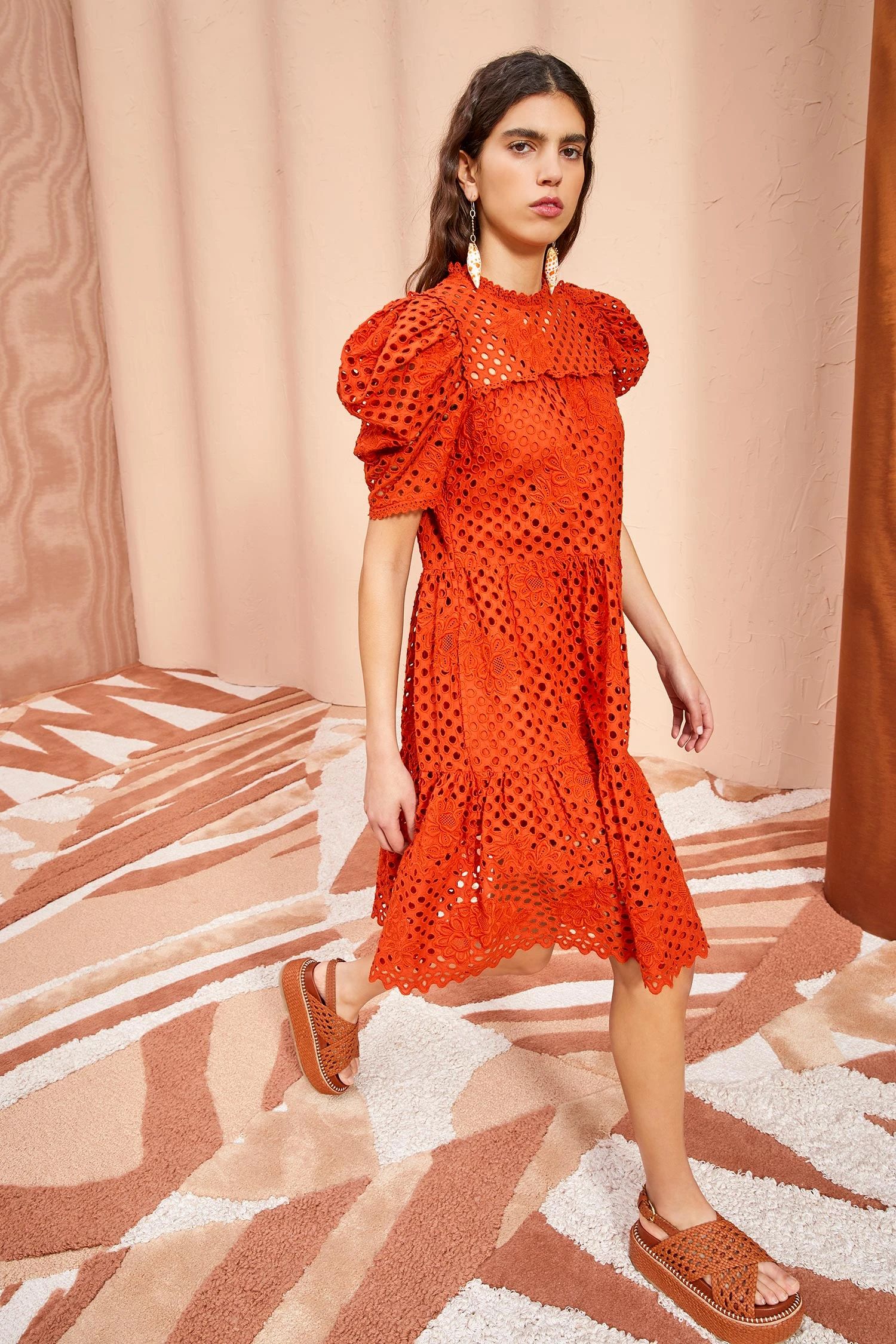 ULLA JOHNSON Simone Dress - Terracotta 3 ULLA JOHNSON Simone Dress - Terracotta - Image 3