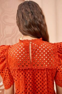 ULLA JOHNSON Simone Dress - Terracotta 9 ULLA JOHNSON Simone Dress - Terracotta -ULLA JOHNSON Outlet ULLA JOHNSON Simone Dress TERRACOTTA 05