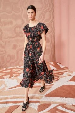 ULLA JOHNSON Skye Dress - Obsidian 8 ULLA JOHNSON Skye Dress - Obsidian -ULLA JOHNSON Outlet ULLA JOHNSON Skye Dress OBSIDIAN 0154