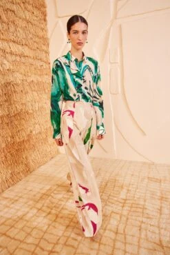 ULLA JOHNSON Study Blouse - Portrait In Green