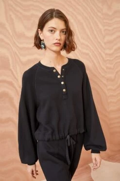 ULLA JOHNSON Tess Pullover - Noir -ULLA JOHNSON Outlet ULLA JOHNSON Tess Pullover NOIR 05