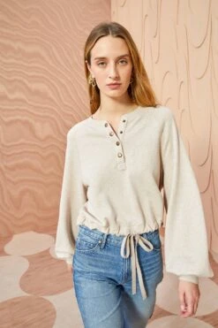 ULLA JOHNSON Tess Pullover - Oatmeal 9 ULLA JOHNSON Tess Pullover - Oatmeal -ULLA JOHNSON Outlet ULLA JOHNSON Tess Pullover OATMEAL 01 MAIN
