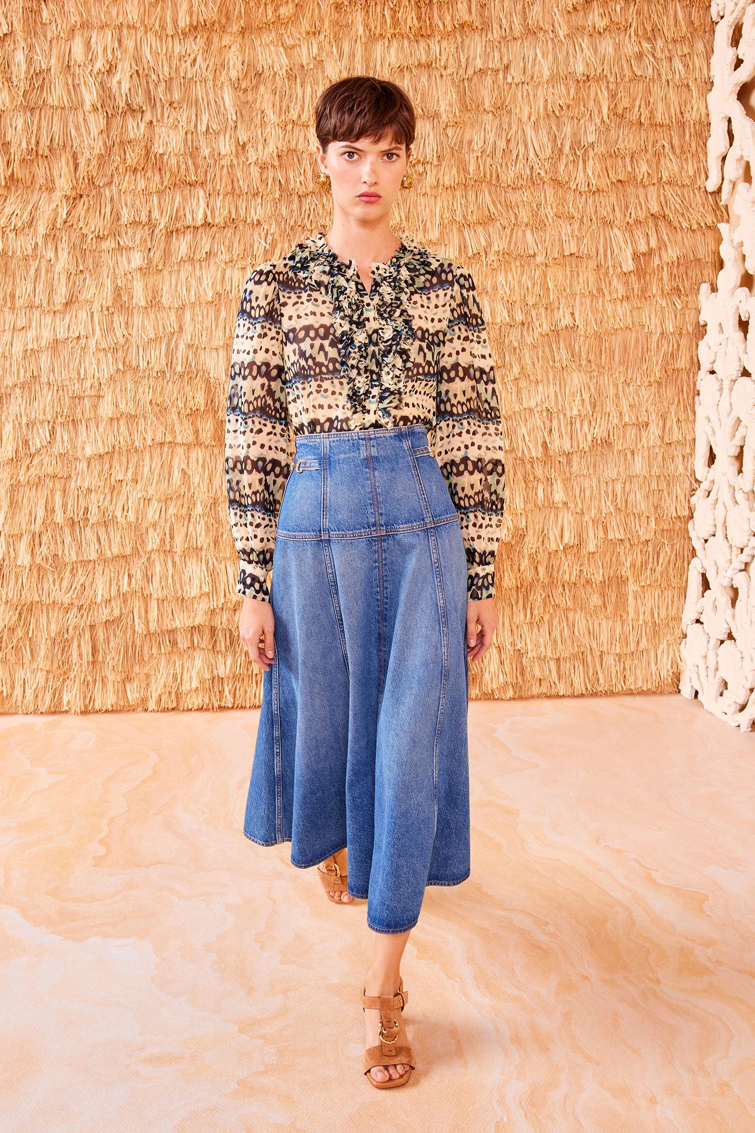 ULLA JOHNSON The Brigette Skirt - Danube 4 ULLA JOHNSON The Brigette Skirt - Danube - Image 4