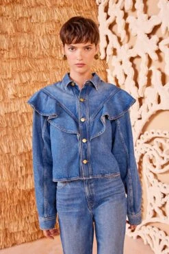 ULLA JOHNSON The Mathilde Shirt - Danube 9 ULLA JOHNSON The Mathilde Shirt - Danube -ULLA JOHNSON Outlet ULLA JOHNSON The Mathilde Shirt DANUBE 03