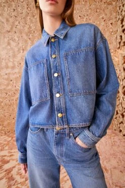 ULLA JOHNSON The Bobbi Jacket - Danube 10 ULLA JOHNSON The Bobbi Jacket - Danube -ULLA JOHNSON Outlet ULLA JOHNSON TheBobbiJacket DANUBE 02 ALT