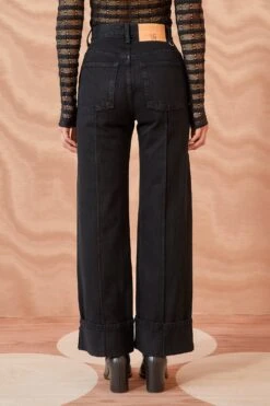 ULLA JOHNSON The Genevieve Jean - Noir Wash -ULLA JOHNSON Outlet ULLA JOHNSON The Genevieve Jean NOIR WASH 03