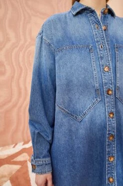 ULLA JOHNSON The Valerie Dress - Danube Medium Indigo Wash 7 ULLA JOHNSON The Valerie Dress - Danube Medium Indigo Wash -ULLA JOHNSON Outlet ULLA JOHNSON The Valerie DANUBE MEDIUM INDIGO WASH 02 ALT