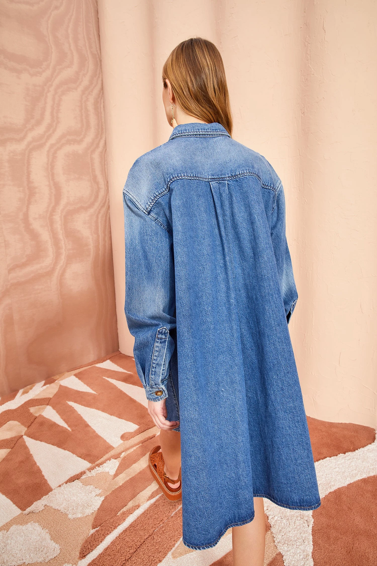 ULLA JOHNSON The Valerie Dress - Danube Medium Indigo Wash 2 ULLA JOHNSON The Valerie Dress - Danube Medium Indigo Wash - Image 2