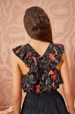 ULLA JOHNSON Tulip Top - Obsidian -ULLA JOHNSON Outlet ULLA JOHNSON Tulip Top OBSIDIAN 0172