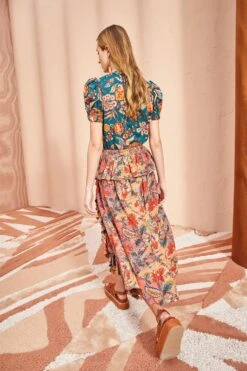 ULLA JOHNSON Ursa Skirt - Coral Bloom 12 ULLA JOHNSON Ursa Skirt - Coral Bloom -ULLA JOHNSON Outlet ULLA JOHNSON Ursa Skirt CORAL BLOOM 0113